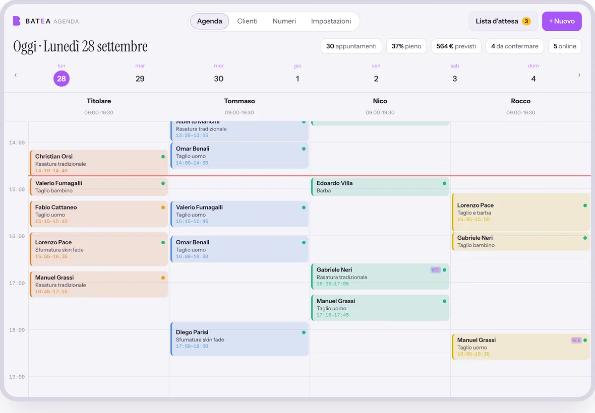 L'agenda del salone sull'iPad: gli appuntamenti della giornata per ogni persona